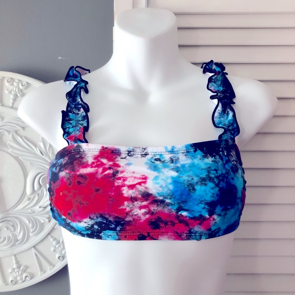 🔴Tie dye bikini top